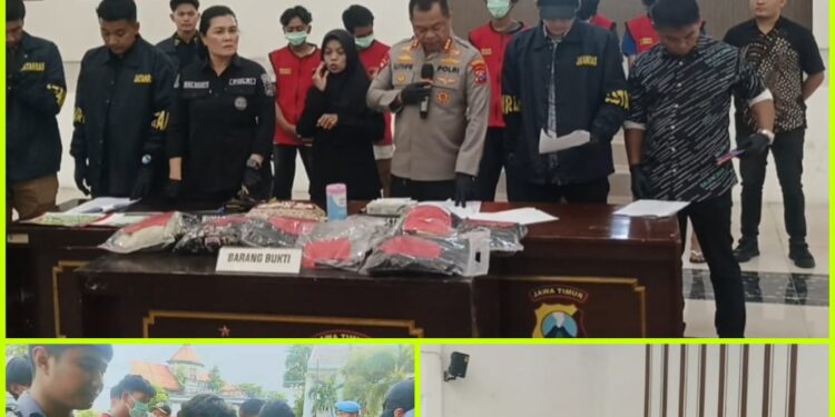 Polrestabes Surabaya Ungkap Kasus Pencurian Motor Dengan Kekerasan Dan Pengeroyokan Di Karah 