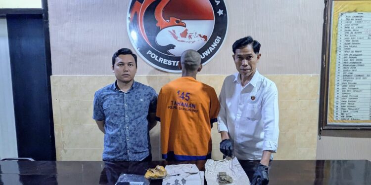 Polresta Banyuwangi Ungkap Peredaran Ganja Satu tersangka Diamankan